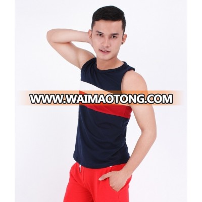 Mens body building singlets / tank tops ,92% cotton 8% spandex mens plain slim fit singlets [Pr]