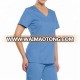 Sexy Spandex Stretch Medical Y-neck Scrubs with Curve Stiching, nursery Shirt, dental gown, doctor uniform