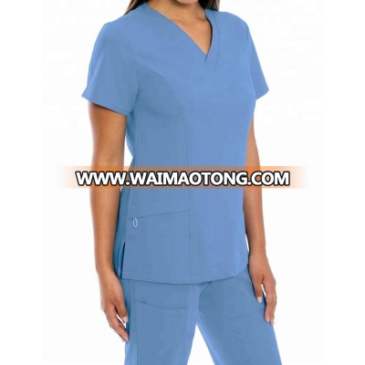 Mechanical Stretch Medical V-neck Scrubs (No Ironing needed), nursery scrubs, dental scrubs, doctor uniform