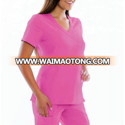 Mechanical Stretch Medical Y-neck Scrubs (No Ironing needed), nursery scrubs, dental scrubs, doctor uniform